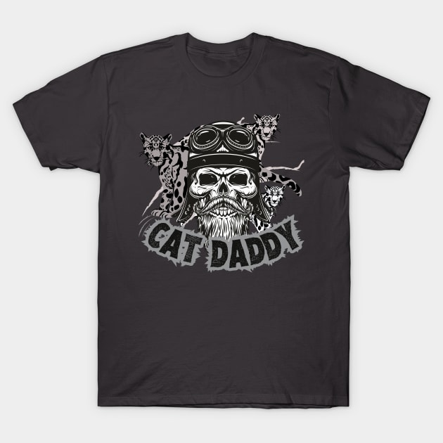 BIKER  PANTHER CAT DADDY T-Shirt by DAZu